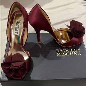 Badgley Mischka heels- Randall Borsat in Bordeaux